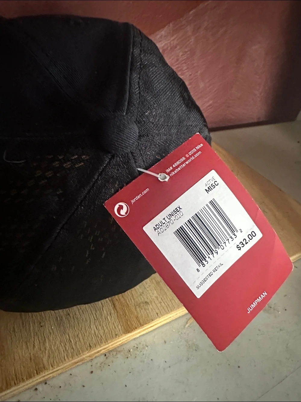 Air Jordan black sport golf hat cap athletic official brand new with tags